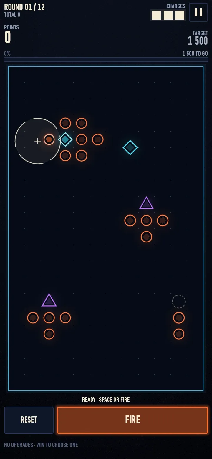 Aiming the ignition circle in the arena