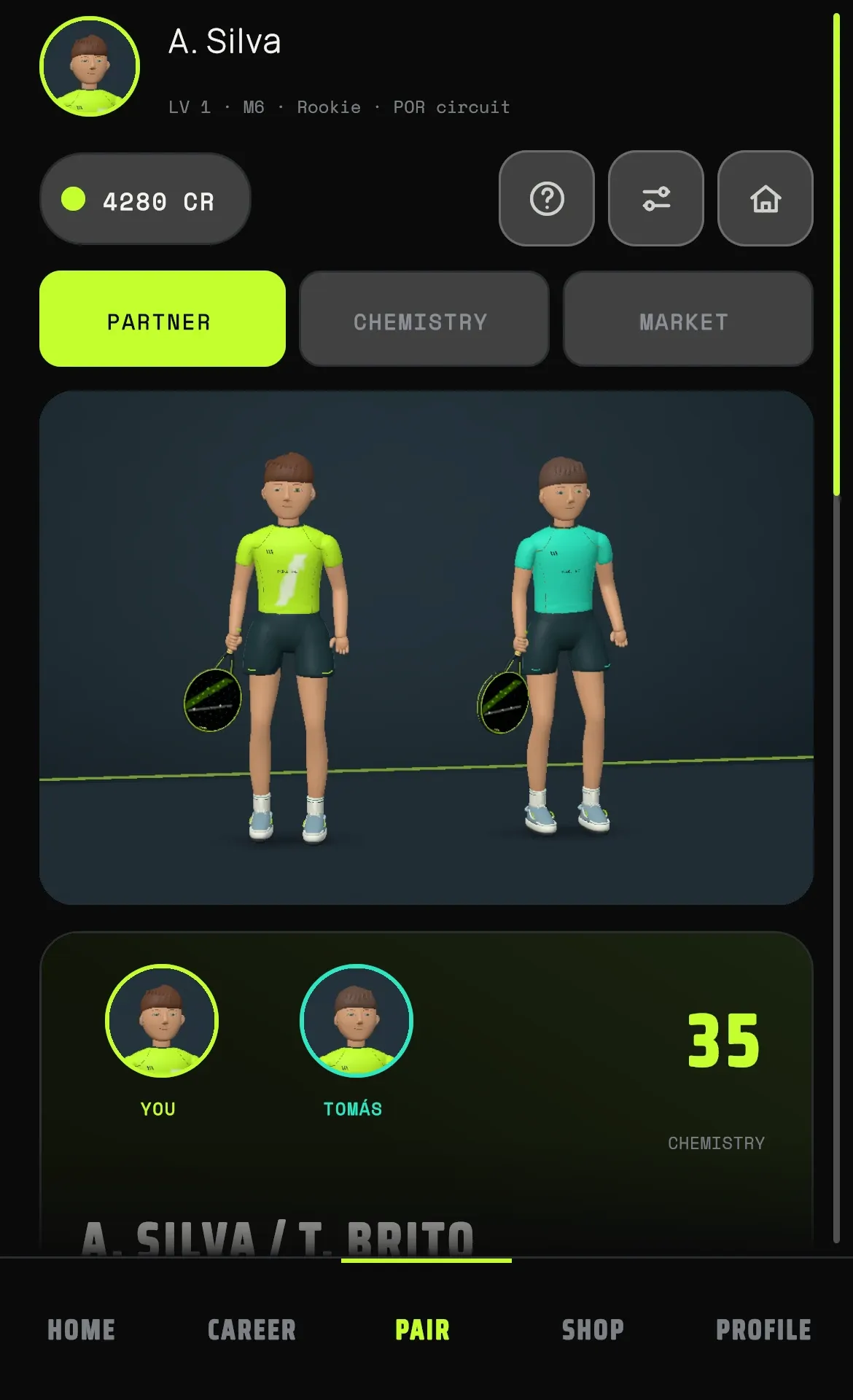 Your doubles partner