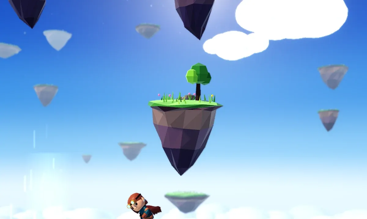 Arlo climbing in The Blue Sky