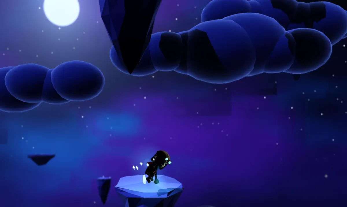 Arlo climbing in The Starry Void